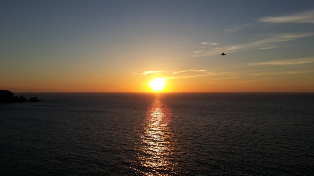 The sunset at Pointe du Quelquechose